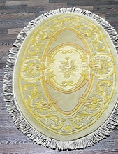 90 LINE WOOLEN HANDK-KNOTTED SHD-121 BEIGE Овал