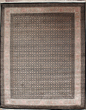 Ковер Индия шерсть шелк 14x14 HERALI BLACK / IVORY
