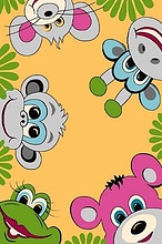 Ковер для малыша детский FUNKY TOP TIG honey