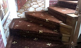 Полушерстяная ковровая дорожка LILIA с укладкой на лестницу