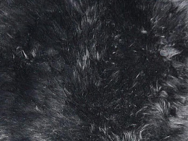 Ковер-накидка из натуральной овчины шестишкурная ЧЕРНАЯ 06SS 5000 